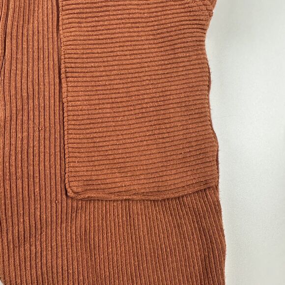 Free People FP Beach Ribbed Flare Leg High Waist Brown Pants Womens Sz S - Picture 9 of 10